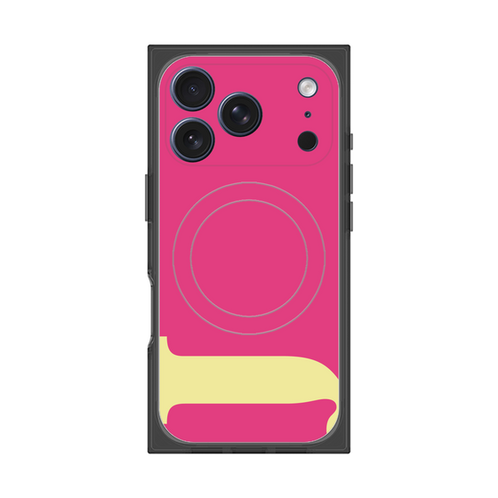 プレミアムスクエアケース with MagSafe［ オリジナル - initial color - J pink ］