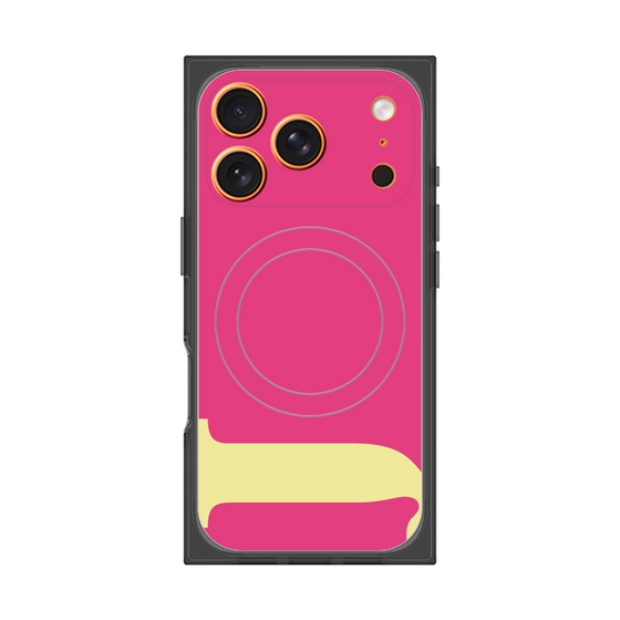 プレミアムスクエアケース with MagSafe［ オリジナル - initial color - J pink ］