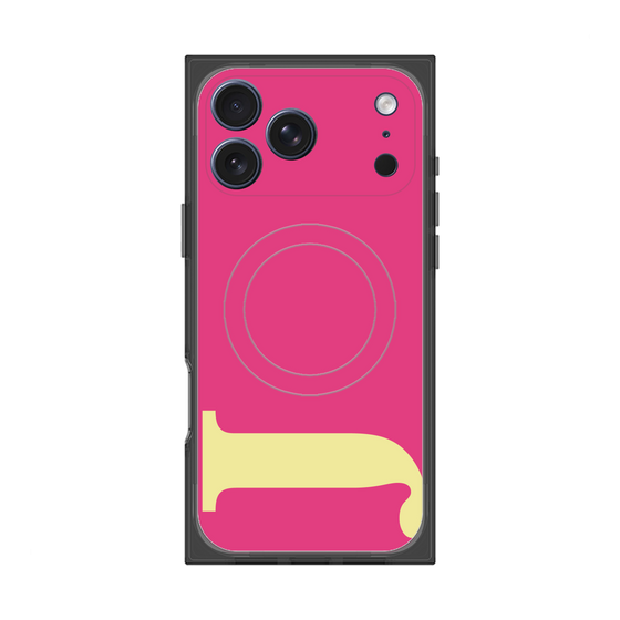 プレミアムスクエアケース with MagSafe［ オリジナル - initial color - J pink ］
