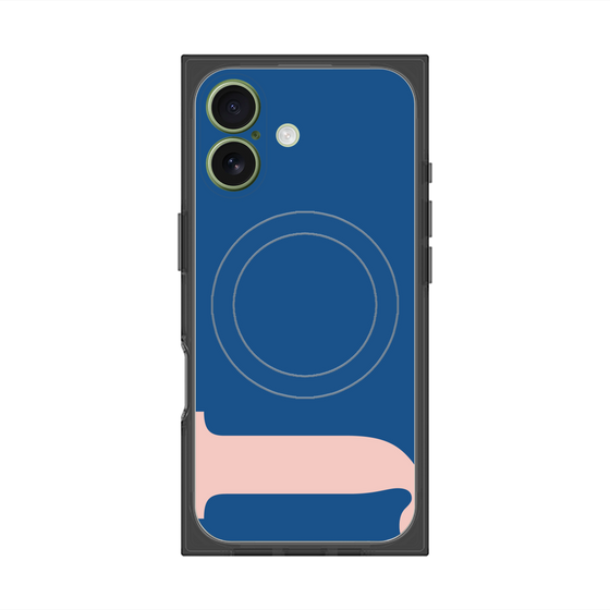 プレミアムスクエアケース with MagSafe［ オリジナル - initial color - J navy ］