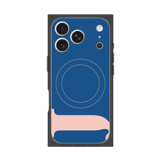 プレミアムスクエアケース with MagSafe［ オリジナル - initial color - J navy ］