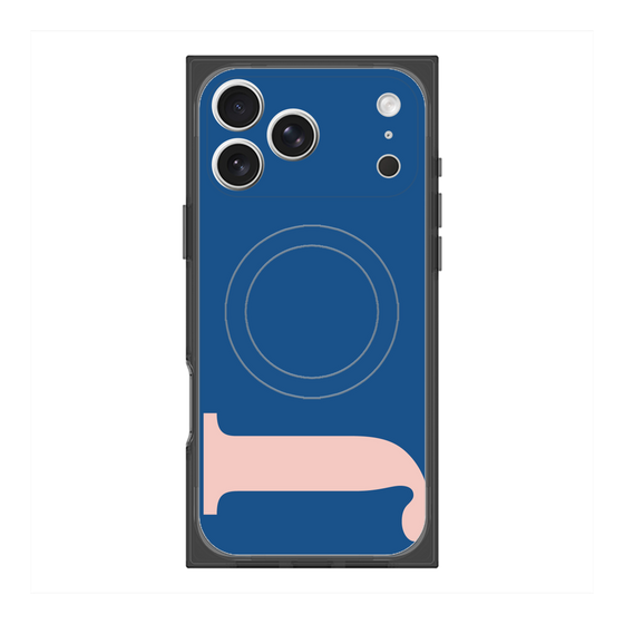 プレミアムスクエアケース with MagSafe［ オリジナル - initial color - J navy ］