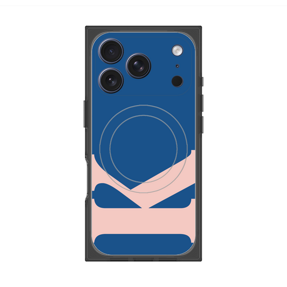 プレミアムスクエアケース with MagSafe［ オリジナル - initial color - K navy ］