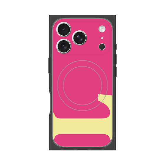 プレミアムスクエアケース with MagSafe［ オリジナル - initial color - L pink ］