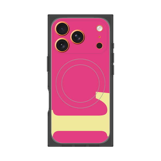 プレミアムスクエアケース with MagSafe［ オリジナル - initial color - L pink ］