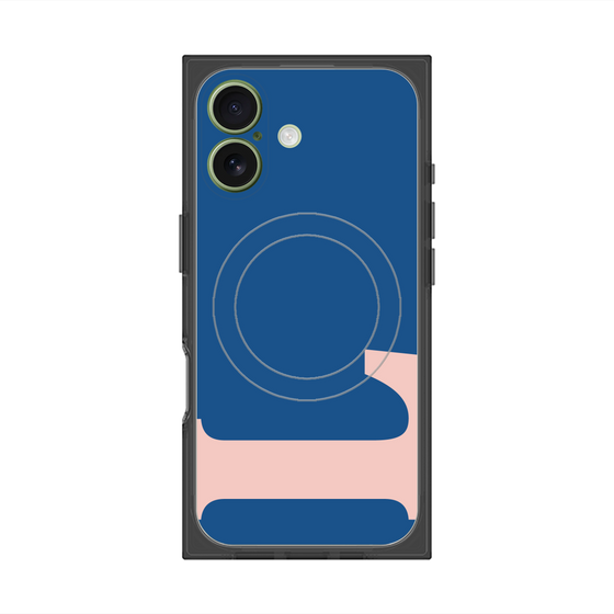 プレミアムスクエアケース with MagSafe［ オリジナル - initial color - L navy ］