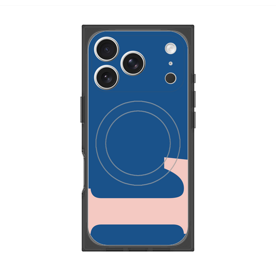 プレミアムスクエアケース with MagSafe［ オリジナル - initial color - L navy ］