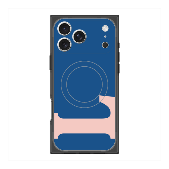 プレミアムスクエアケース with MagSafe［ オリジナル - initial color - L navy ］