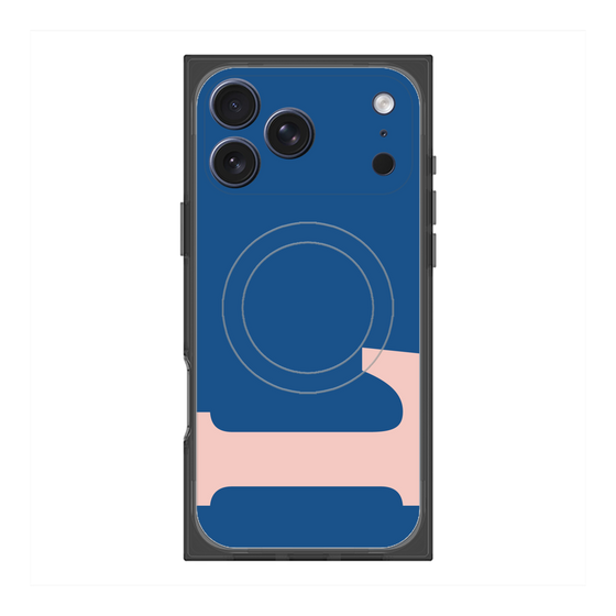 プレミアムスクエアケース with MagSafe［ オリジナル - initial color - L navy ］