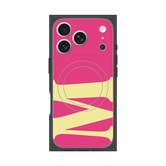 プレミアムスクエアケース with MagSafe［ オリジナル - initial color - M pink ］