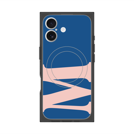 プレミアムスクエアケース with MagSafe［ オリジナル - initial color - M navy ］