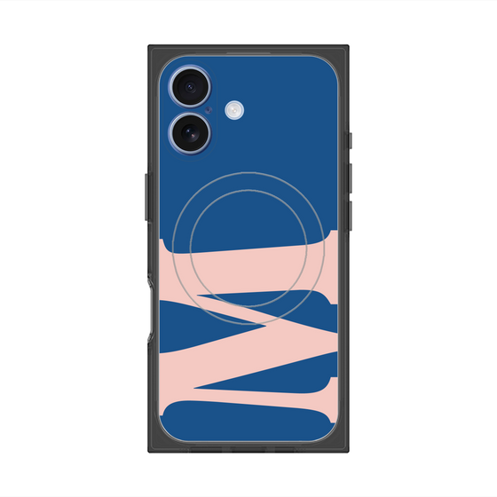 プレミアムスクエアケース with MagSafe［ オリジナル - initial color - M navy ］