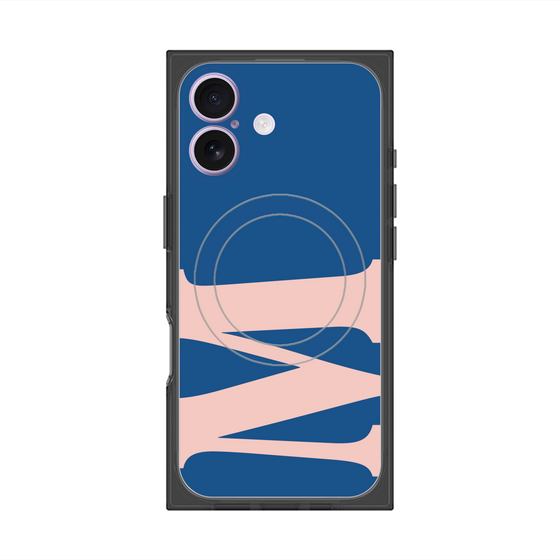 プレミアムスクエアケース with MagSafe［ オリジナル - initial color - M navy ］