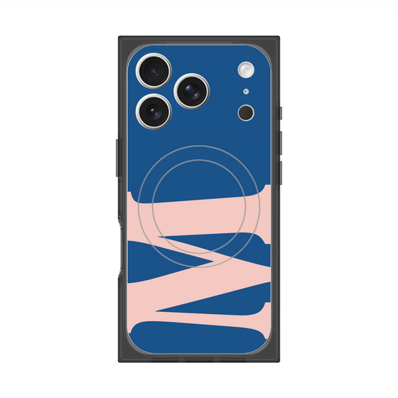 プレミアムスクエアケース with MagSafe［ オリジナル - initial color - M navy ］
