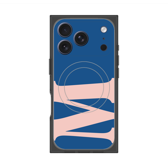 プレミアムスクエアケース with MagSafe［ オリジナル - initial color - M navy ］