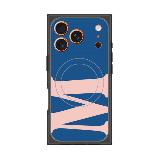 プレミアムスクエアケース with MagSafe［ オリジナル - initial color - M navy ］