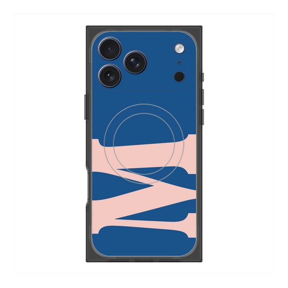 プレミアムスクエアケース with MagSafe［ オリジナル - initial color - M navy ］