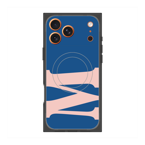 プレミアムスクエアケース with MagSafe［ オリジナル - initial color - M navy ］