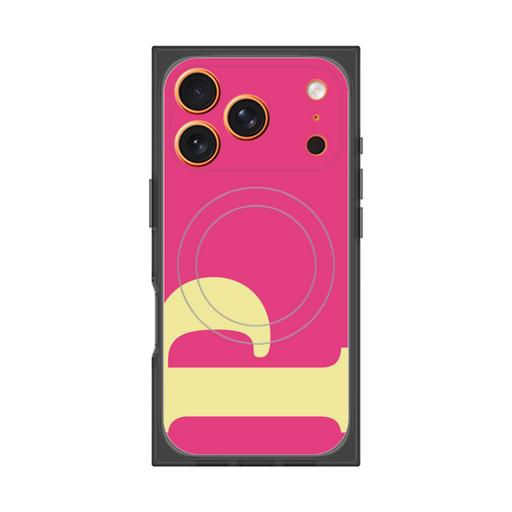 プレミアムスクエアケース with MagSafe［ オリジナル - initial color - P pink ］