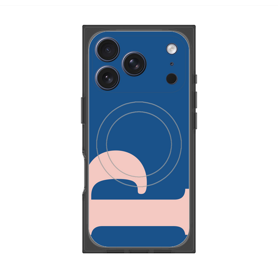 プレミアムスクエアケース with MagSafe［ オリジナル - initial color - P navy ］