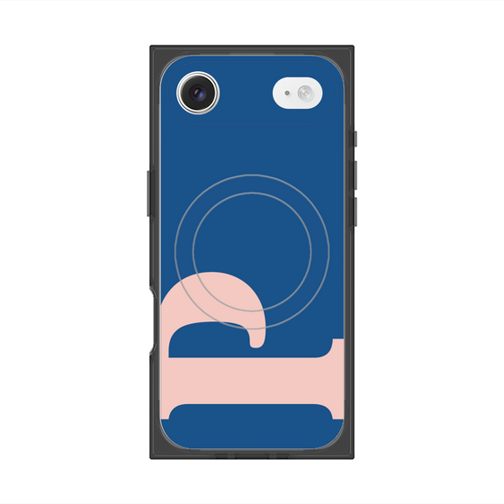 プレミアムスクエアケース with MagSafe［ オリジナル - initial color - P navy ］