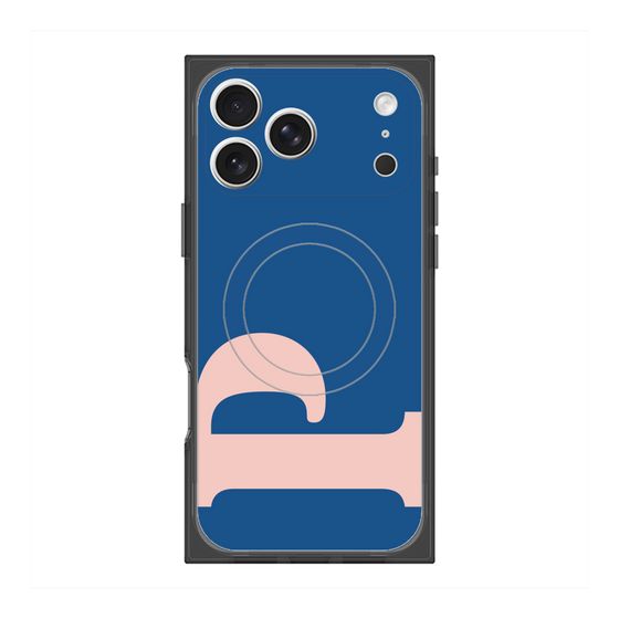 プレミアムスクエアケース with MagSafe［ オリジナル - initial color - P navy ］
