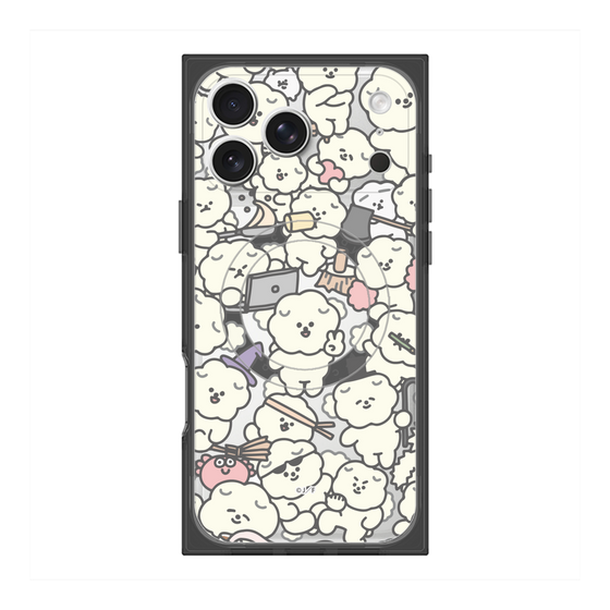 プレミアムスクエアケース with MagSafe［ もっさりもさお - もさもさ - クリア ］