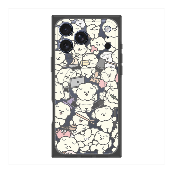 プレミアムスクエアケース with MagSafe［ もっさりもさお - もさもさ - クリア ］