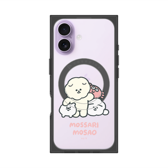 プレミアムスクエアケース with MagSafe［ もっさりもさお - みんないっしょ - クリア ］