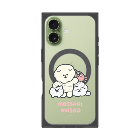 プレミアムスクエアケース with MagSafe［ もっさりもさお - みんないっしょ - クリア ］