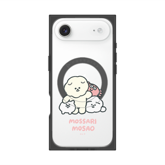 プレミアムスクエアケース with MagSafe［ もっさりもさお - みんないっしょ - クリア ］