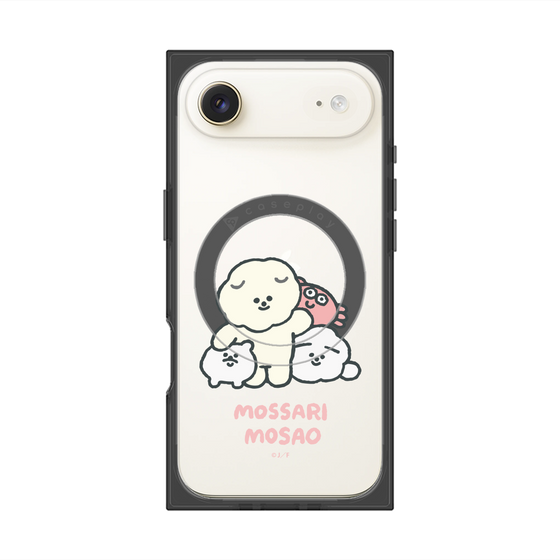 プレミアムスクエアケース with MagSafe［ もっさりもさお - みんないっしょ - クリア ］