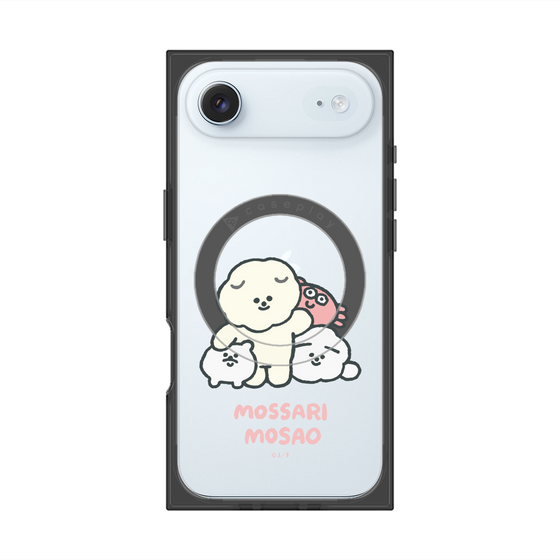 プレミアムスクエアケース with MagSafe［ もっさりもさお - みんないっしょ - クリア ］