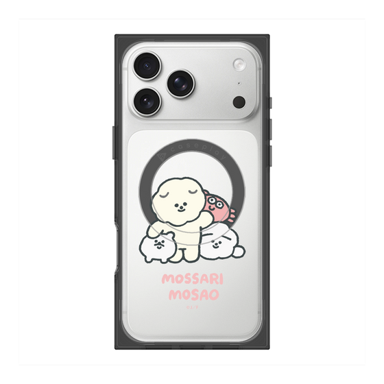 プレミアムスクエアケース with MagSafe［ もっさりもさお - みんないっしょ - クリア ］