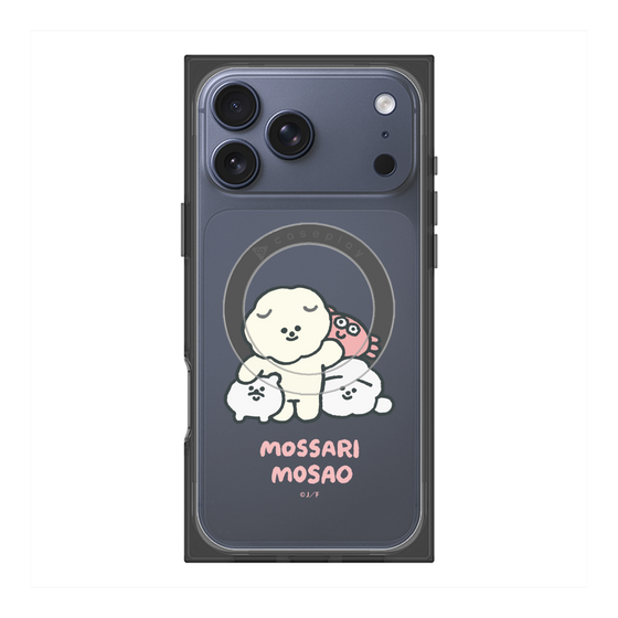 プレミアムスクエアケース with MagSafe［ もっさりもさお - みんないっしょ - クリア ］