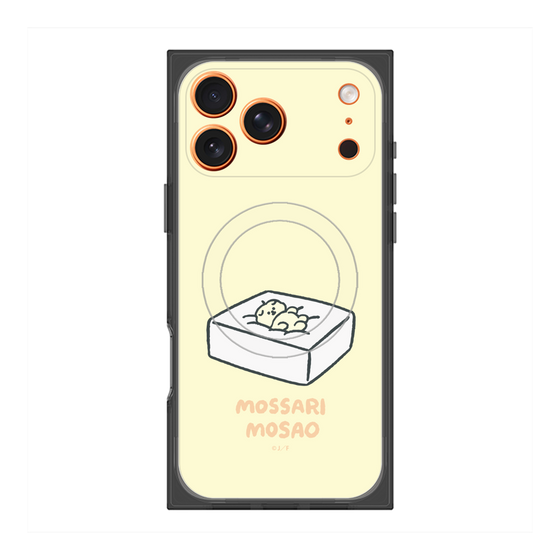 プレミアムスクエアケース with MagSafe［ もっさりもさお - おとうふマットレス ］