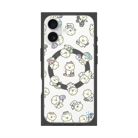 プレミアムスクエアケース with MagSafe［ もっさりもさお - もさおがいっぱい - クリア ］