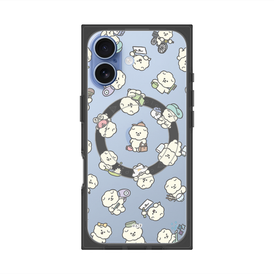 プレミアムスクエアケース with MagSafe［ もっさりもさお - もさおがいっぱい - クリア ］