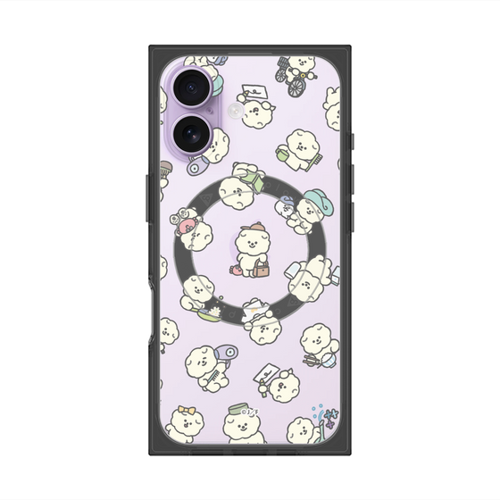 プレミアムスクエアケース with MagSafe［ もっさりもさお - もさおがいっぱい - クリア ］