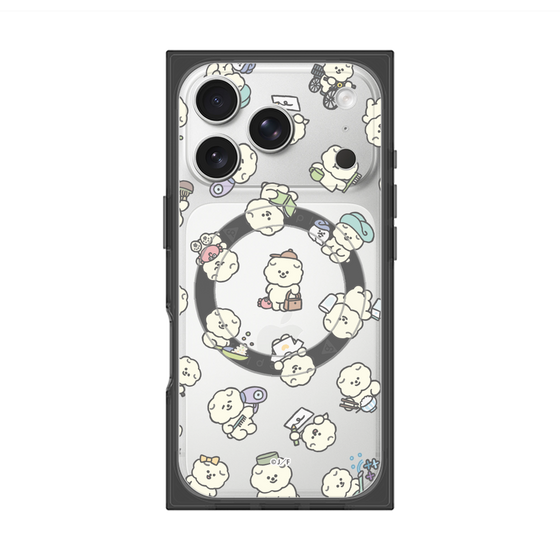プレミアムスクエアケース with MagSafe［ もっさりもさお - もさおがいっぱい - クリア ］