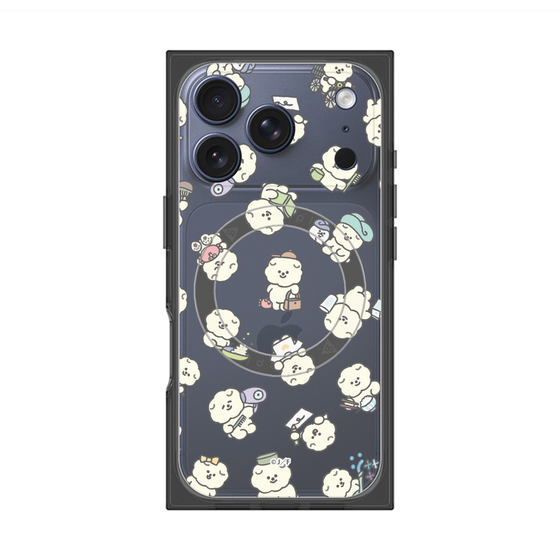 プレミアムスクエアケース with MagSafe［ もっさりもさお - もさおがいっぱい - クリア ］