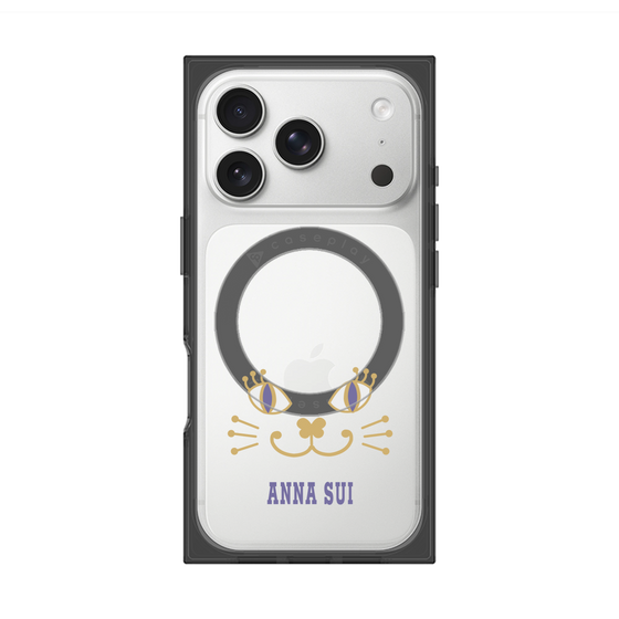 プレミアムスクエアケース with MagSafe［ ANNA SUI - フェイス - クリア ］