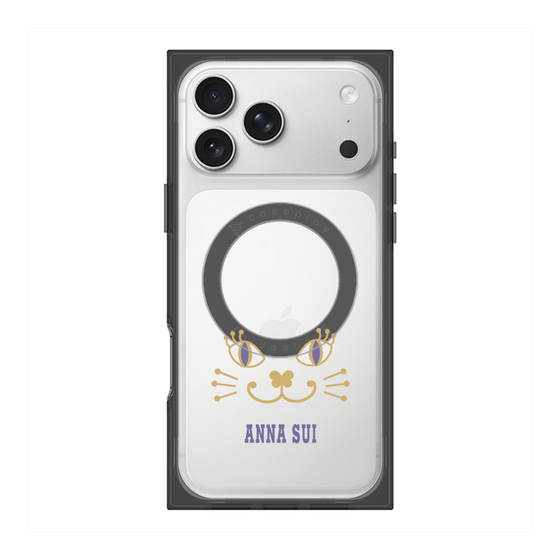 プレミアムスクエアケース with MagSafe［ ANNA SUI - フェイス - クリア ］