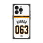 プレミアムスクエアケース with MagSafe［ 読売ジャイアンツ - #063 HANADA - ホーム ］