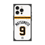 プレミアムスクエアケース with MagSafe［ 読売ジャイアンツ - #9 MATSUMOTO - ホーム ］