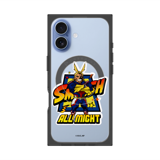 プレミアムスクエアケース with MagSafe［ 僕のヒーローアカデミア - ミニキャラ - オールマイト ］