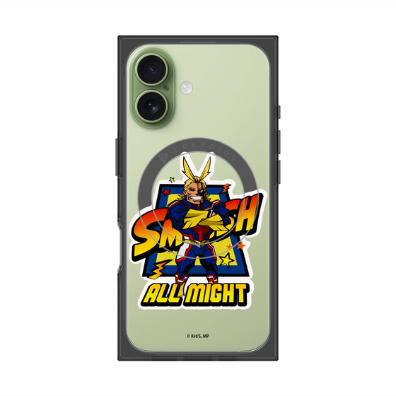 プレミアムスクエアケース with MagSafe［ 僕のヒーローアカデミア - ミニキャラ - オールマイト ］