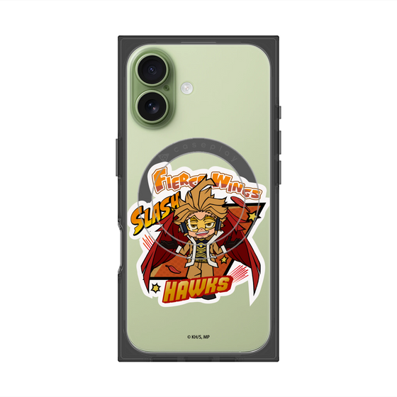 プレミアムスクエアケース with MagSafe［ 僕のヒーローアカデミア - ミニキャラ - ホークス ］