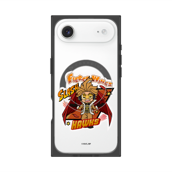 プレミアムスクエアケース with MagSafe［ 僕のヒーローアカデミア - ミニキャラ - ホークス ］