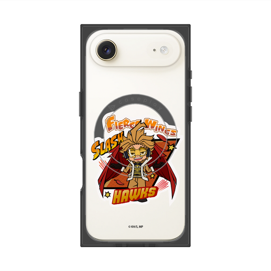 プレミアムスクエアケース with MagSafe［ 僕のヒーローアカデミア - ミニキャラ - ホークス ］